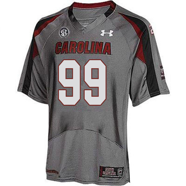 Men #99 Jabari Ellis South Carolina Gamecocks College Football Jerseys Sale-Gray